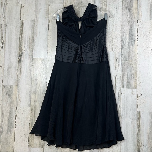 Vintage Y2K Halter Neck Dress by TADASHI Black Sz 6 Made In USA Party Cocktail - Picture 2 of 11